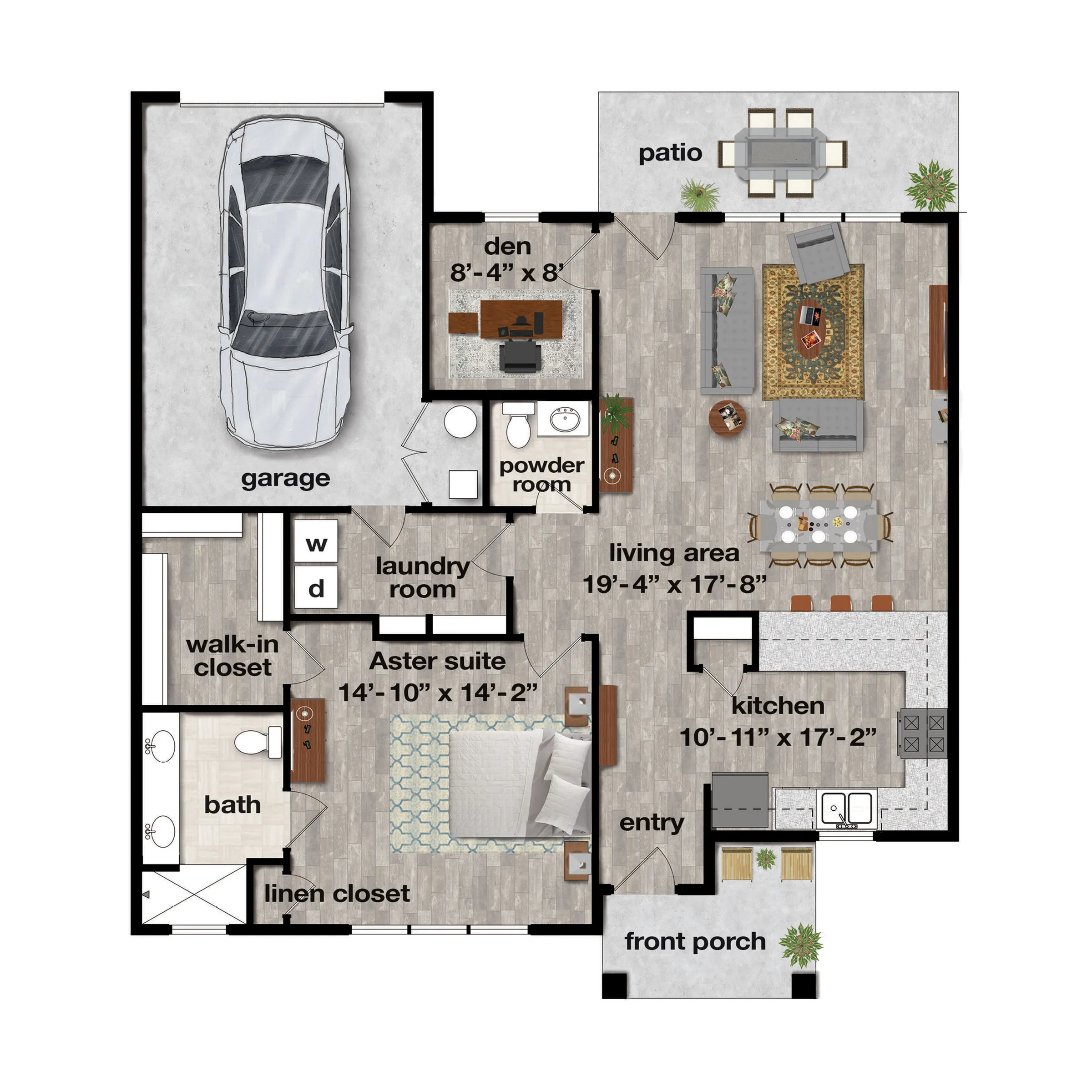 The Aster Floor Plan at Hawthorne Commons