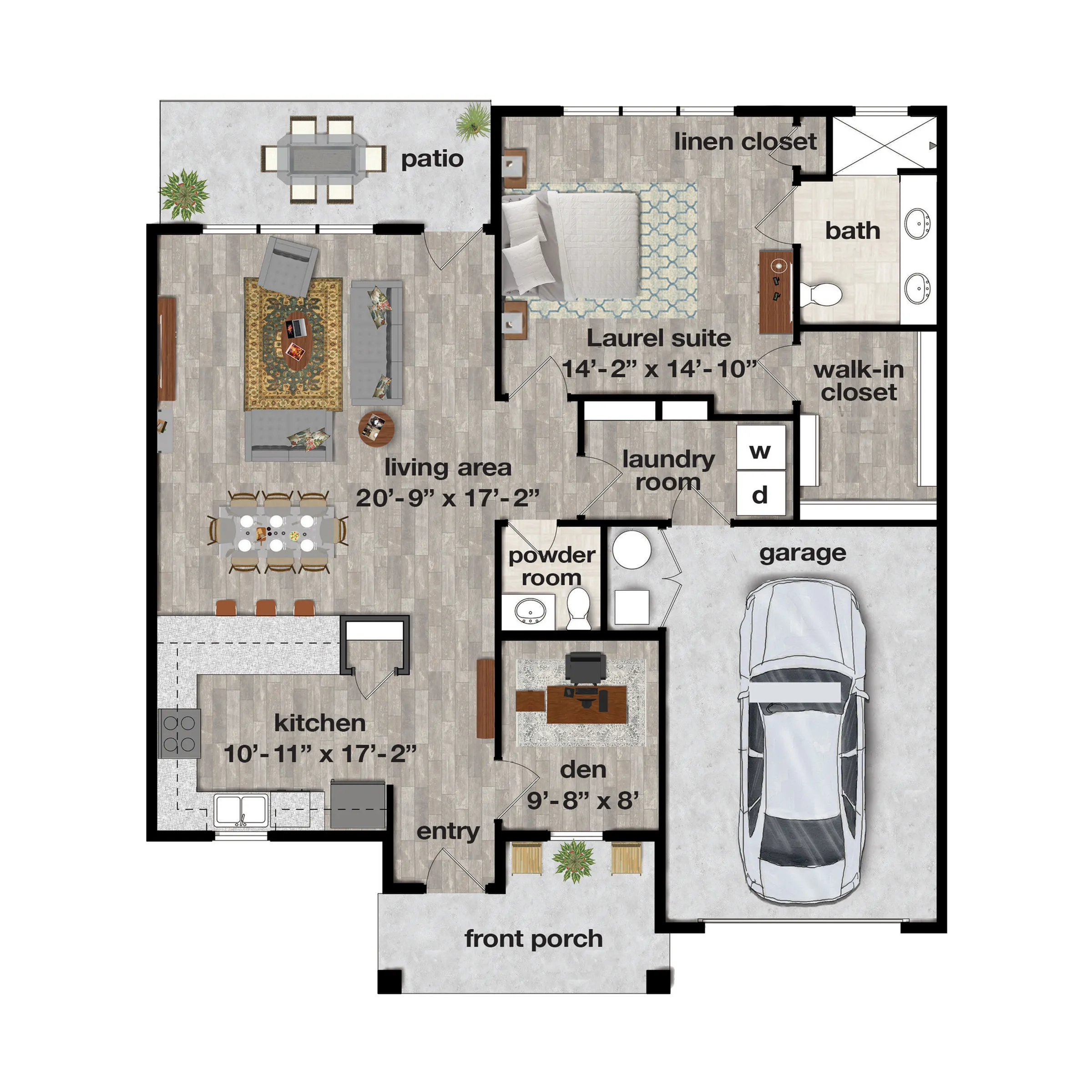 The Laurel Floor Plan at Hawthorne Commons