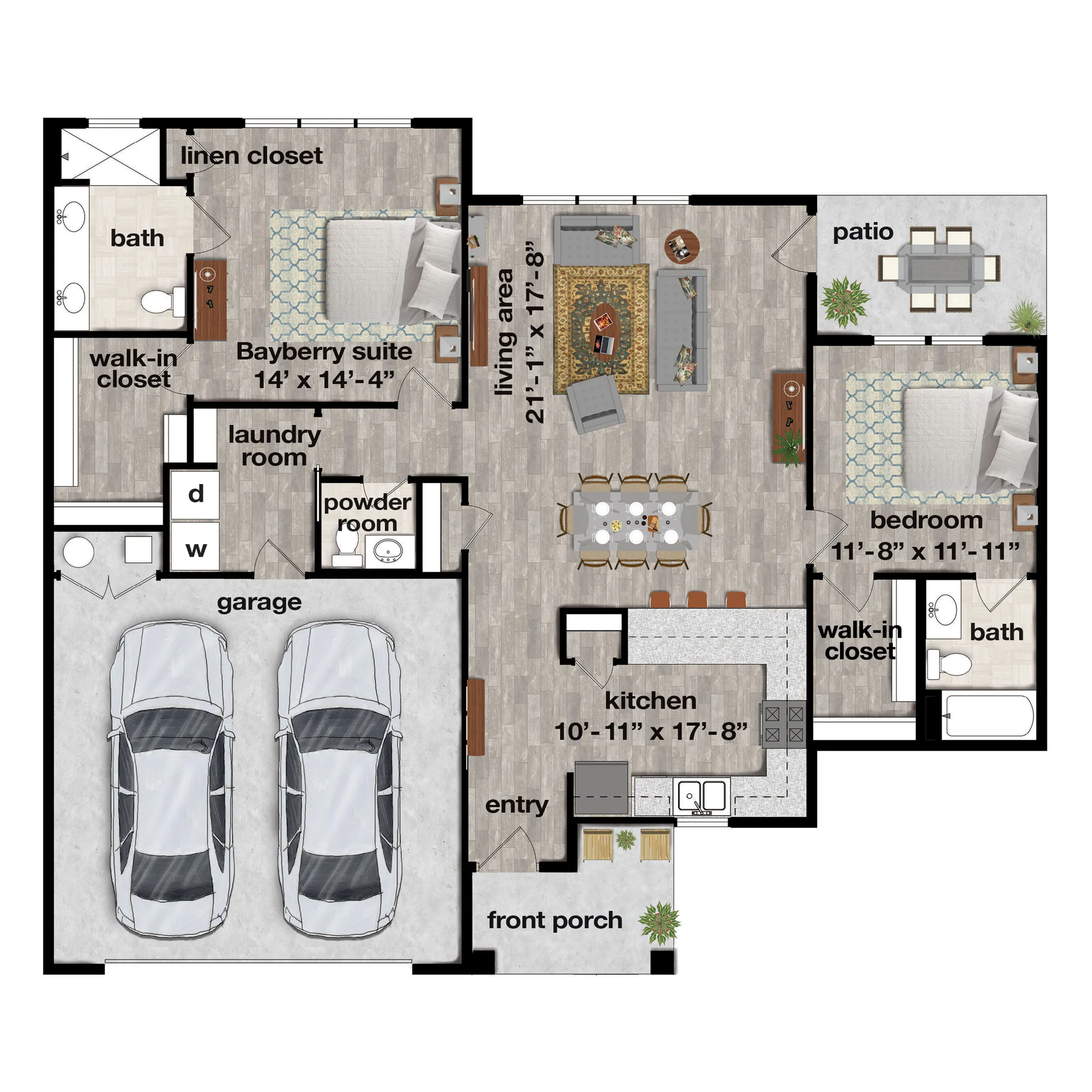 The Bayberry Floor Plan at Hawthorne Commons