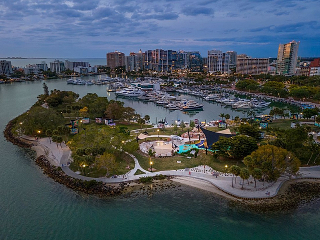 Coastal Cityscape with Marina