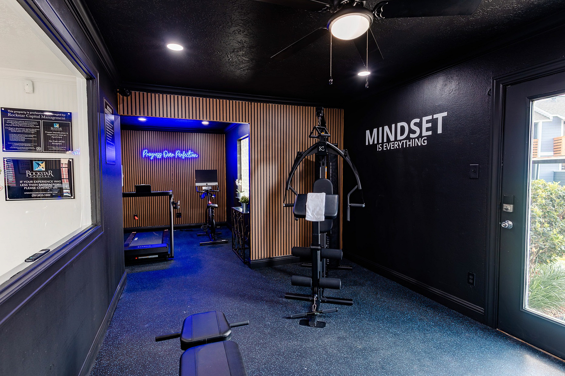 On-site fitness center with modern equipment