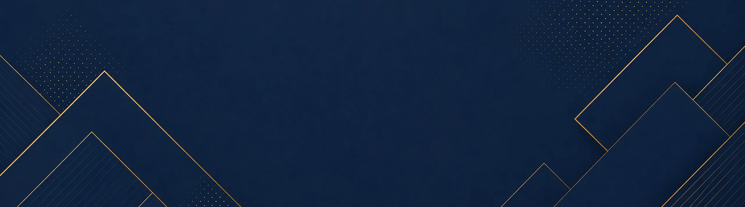 Elegant dark blue geometric background with subtle gold accents and abstract patterns.