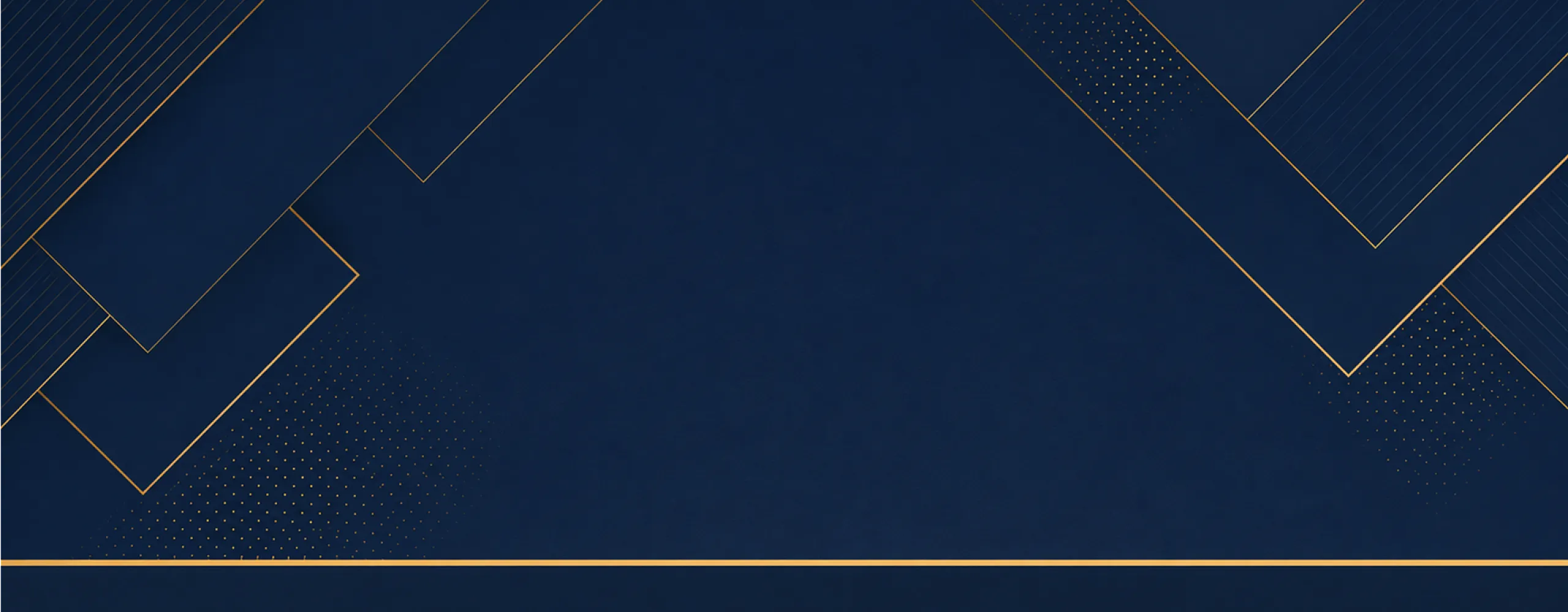Sophisticated blue and gold geometric abstract design with dotted patterns, perfect for a modern and elegant background.