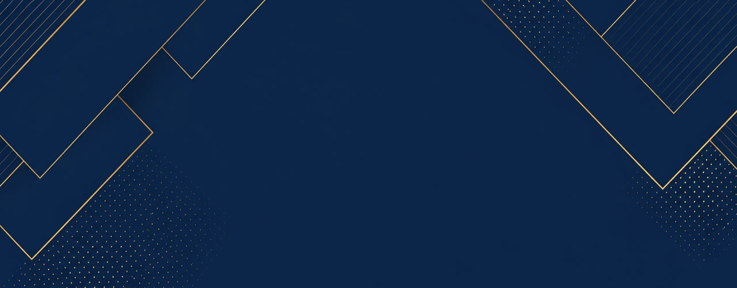 Elegant abstract design with gold accents and geometric patterns on a navy blue background, perfect for a sophisticated ambiance.