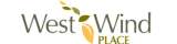 West Wind Place logo featuring an elegant design with stylized leaves, suggesting a harmonious and inviting atmosphere.