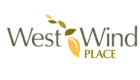 Elegant West Wind Place logo featuring a modern design with stylized leaves and sophisticated typography.
