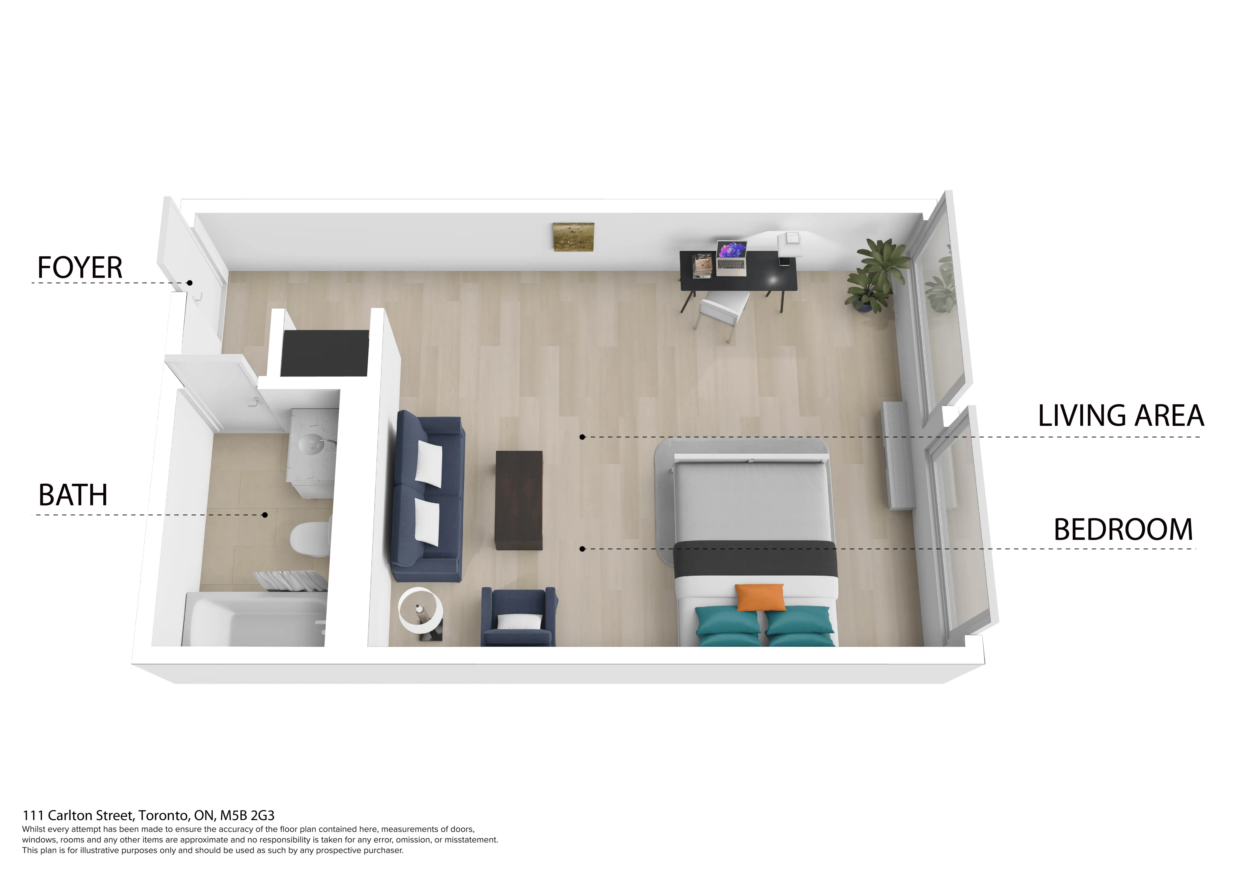 Studio Floorplan Parkside