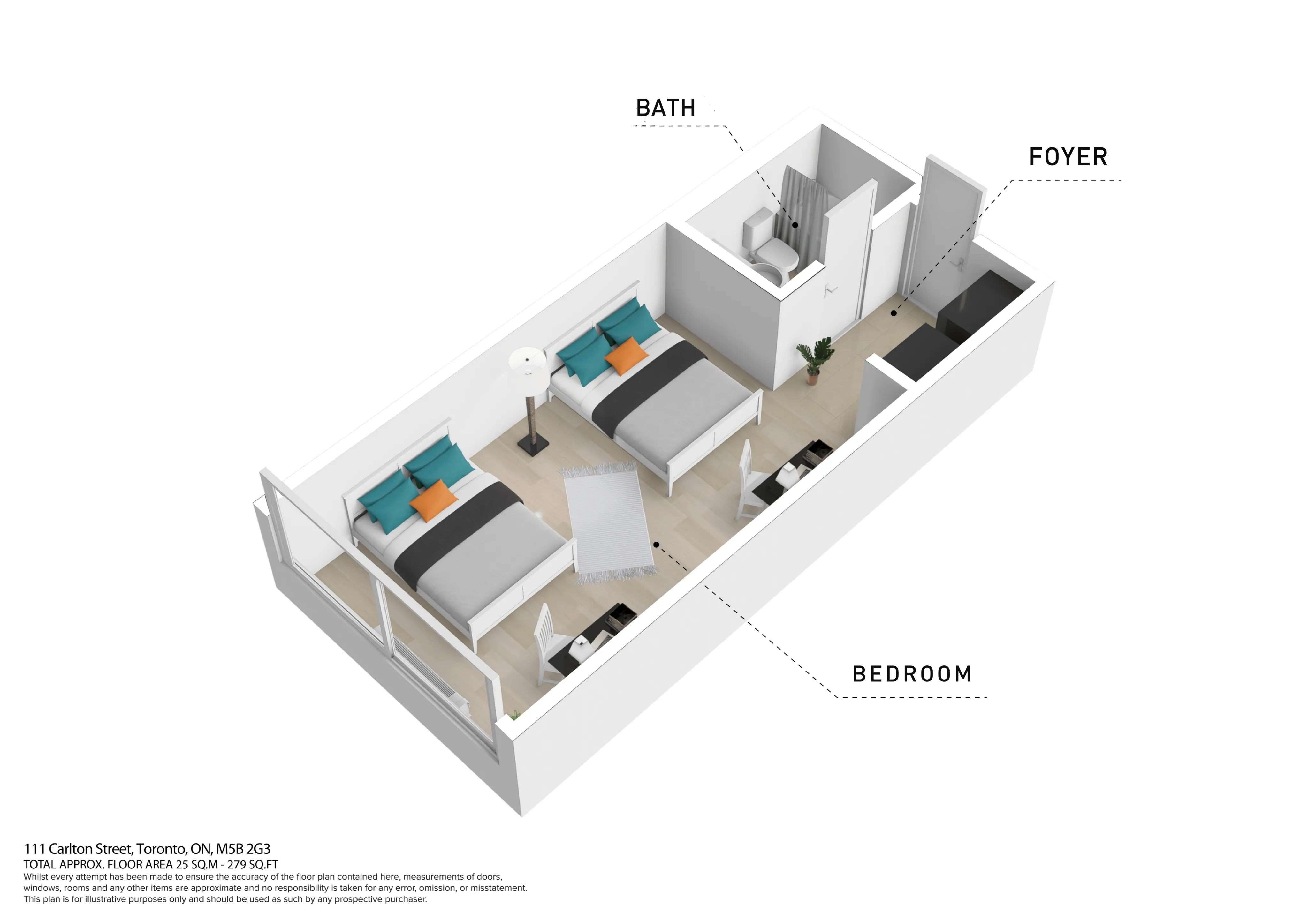 1 Bed 1 Bath Shared