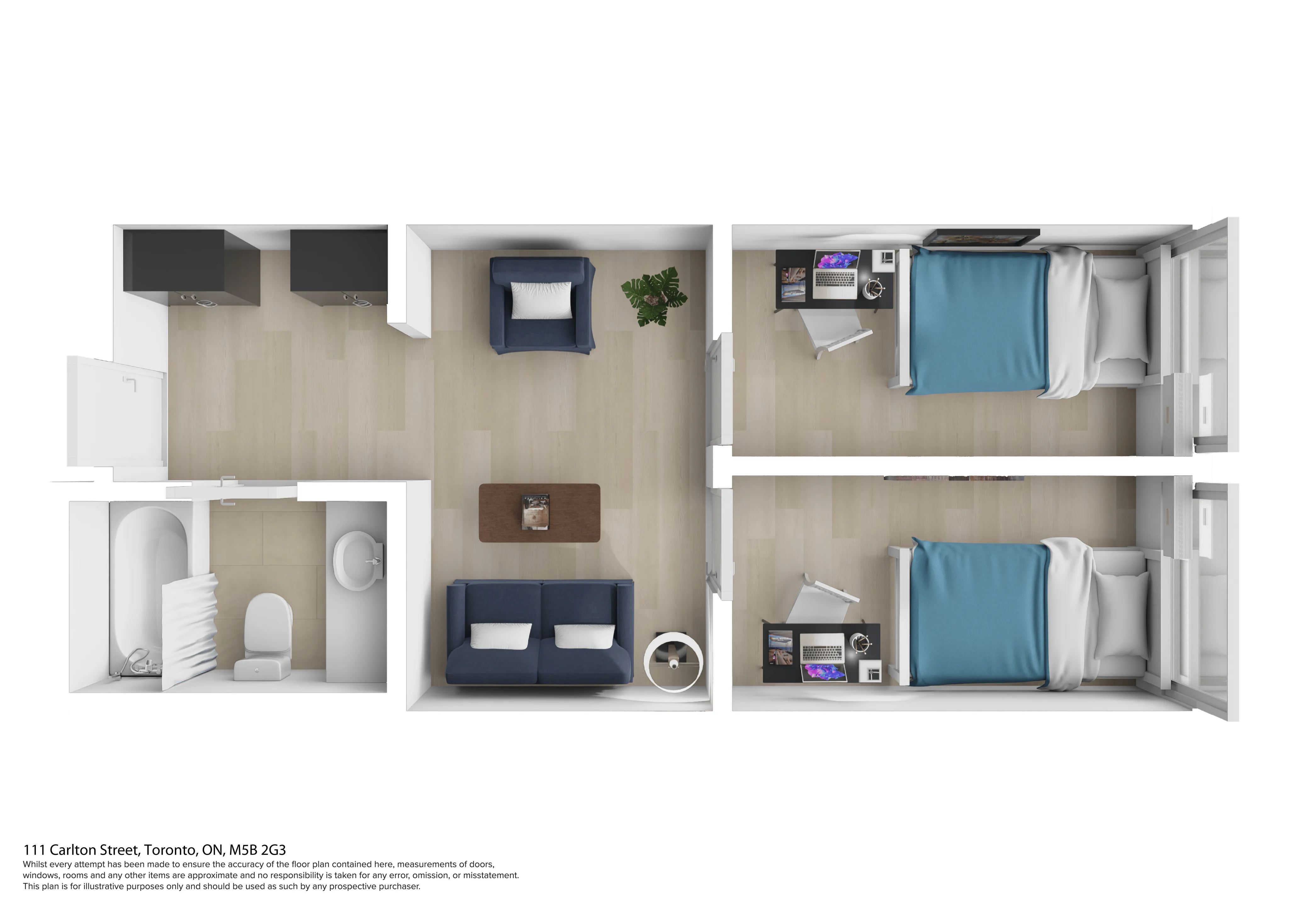 2 Bed 1 Bath Private