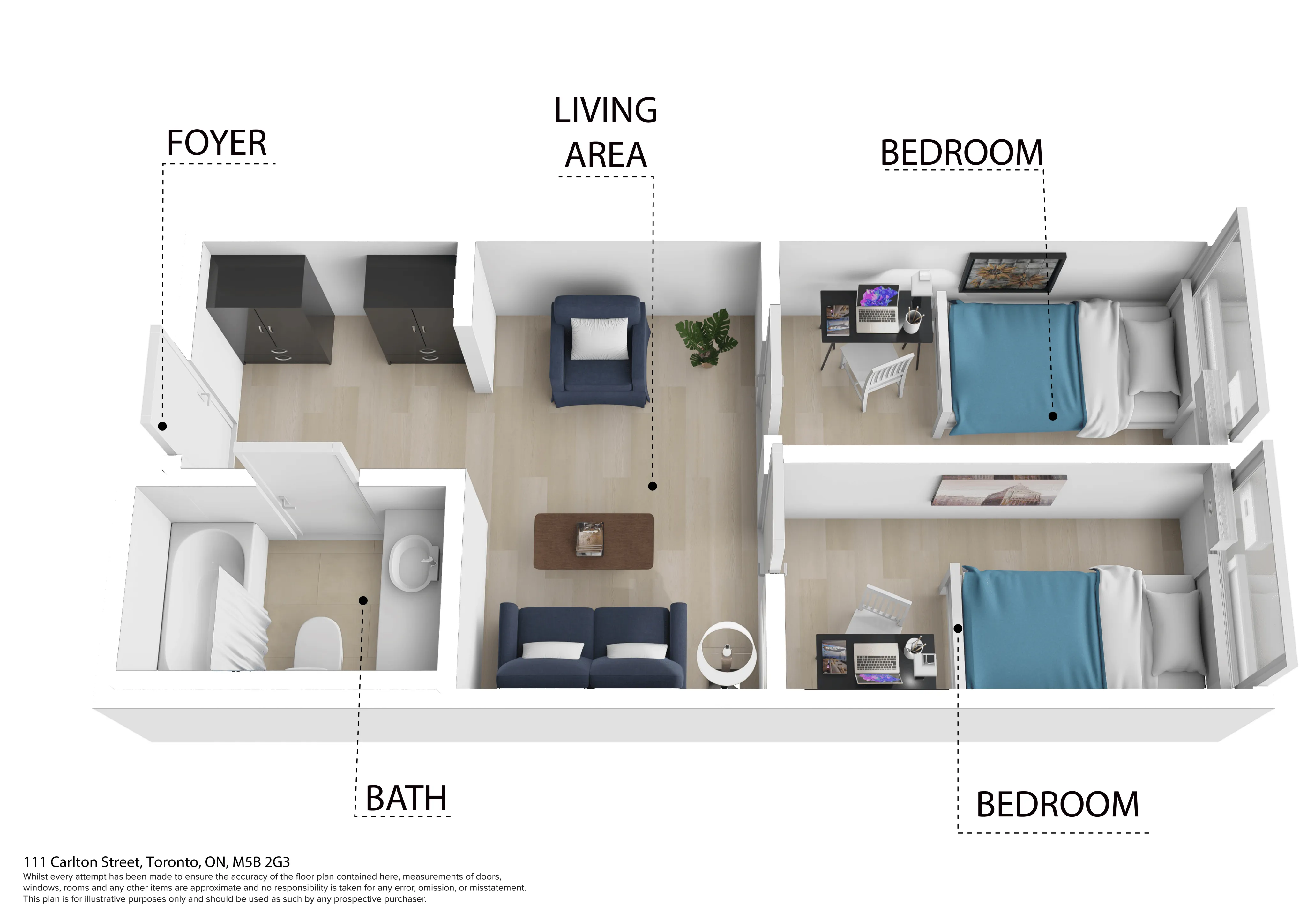 2 Bed 1 Bath Private