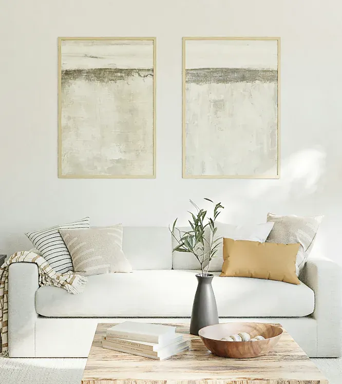 bright white living area