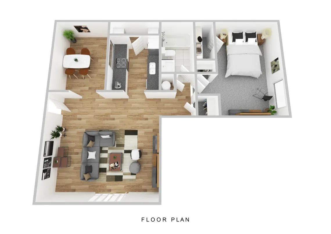 3d floorplan 1 bedroom 1 bath floor plan