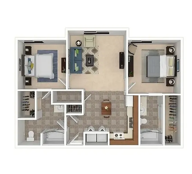 prairie floor plan of apartment