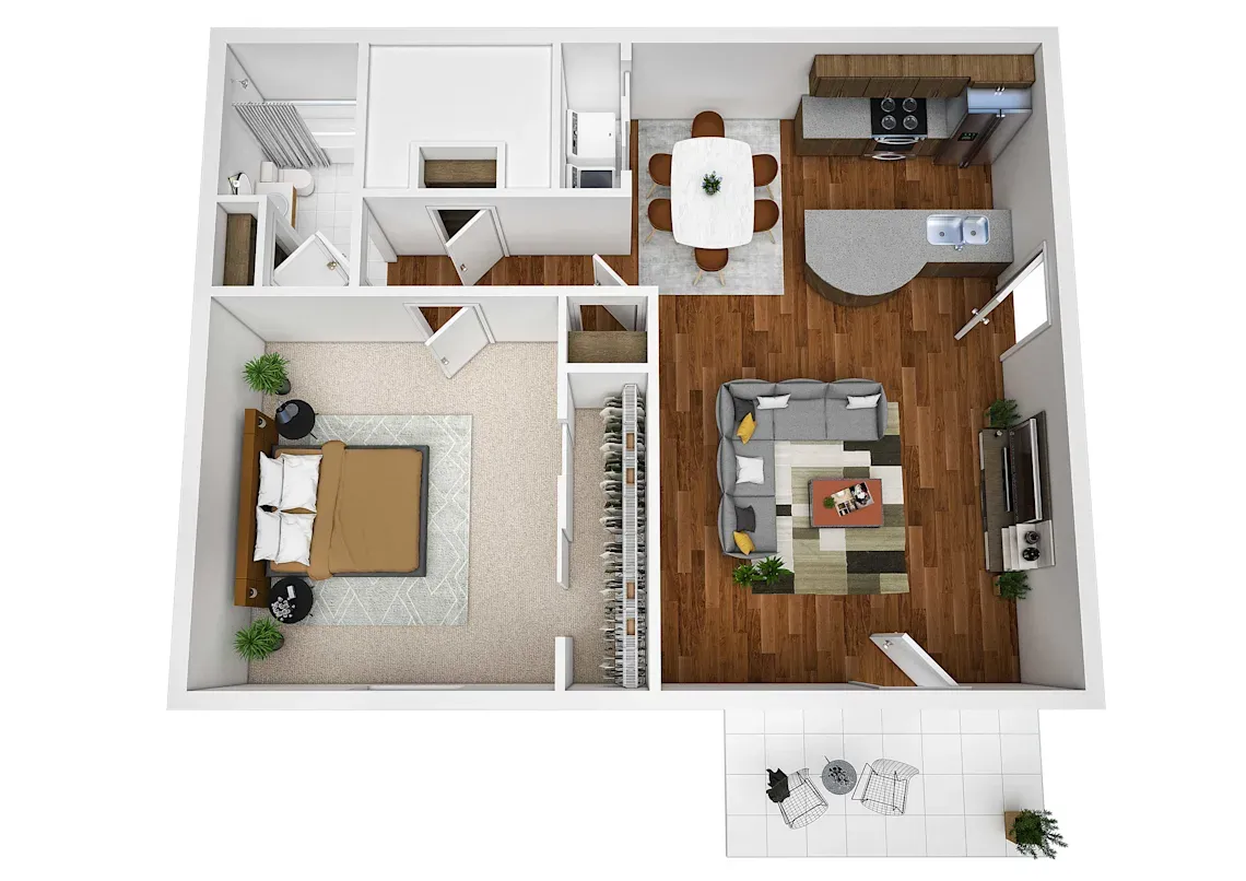 1 bedroom apartment floor plan