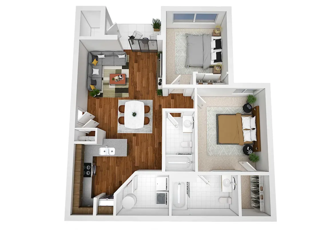 2 bedroom apartment floor plan
