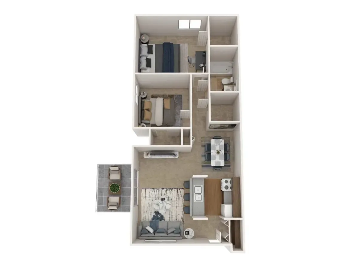 2 bedroom apartment floor plan