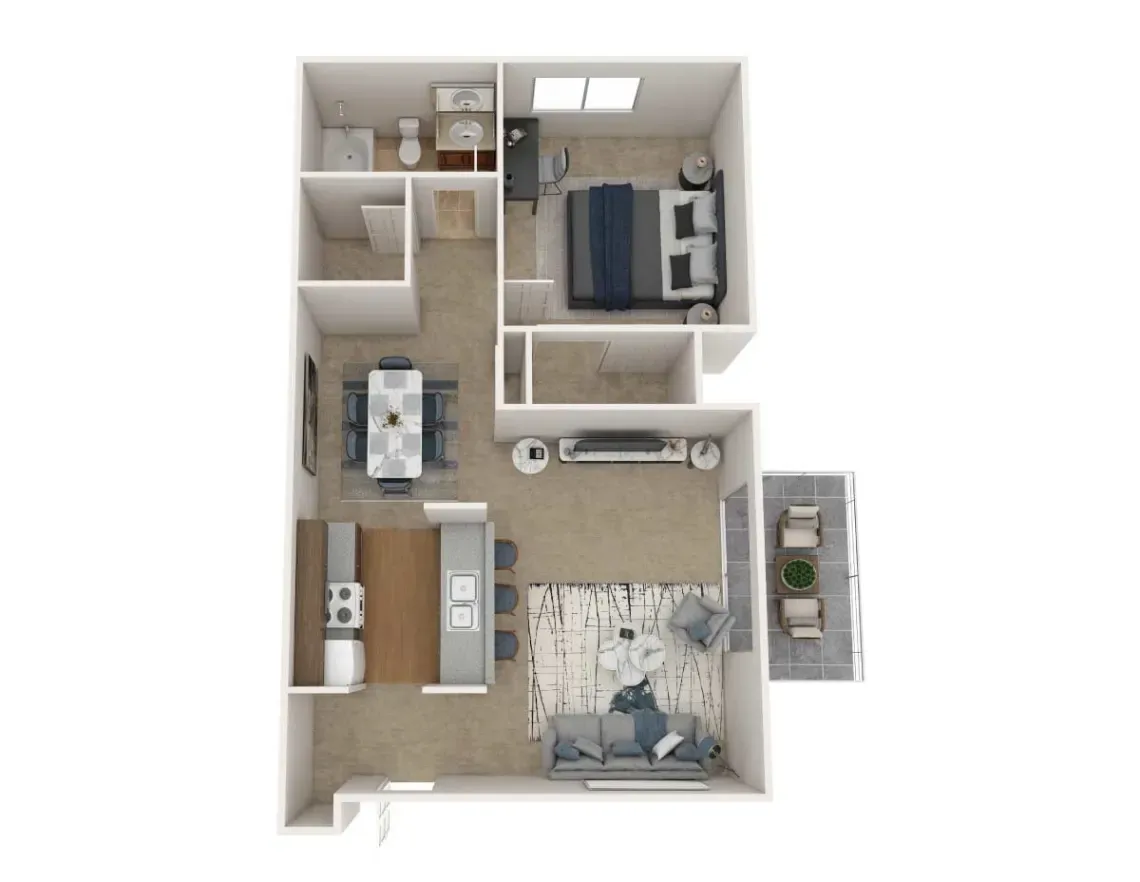 1 bedroom apartment floor plan