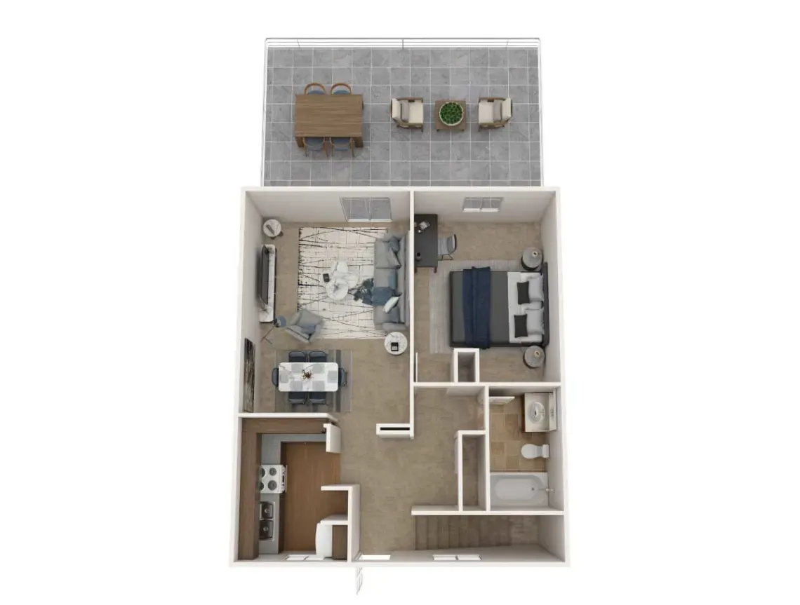 1 bedroom apartment floor plan