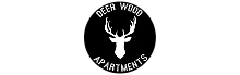 Elegant Deer Wood Apartments logo featuring a striking deer silhouette, representing luxury living and nature-inspired design.