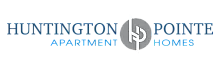 Huntington Pointe Apartment Homes logo featuring a modern design with bold typography and a sleek icon.