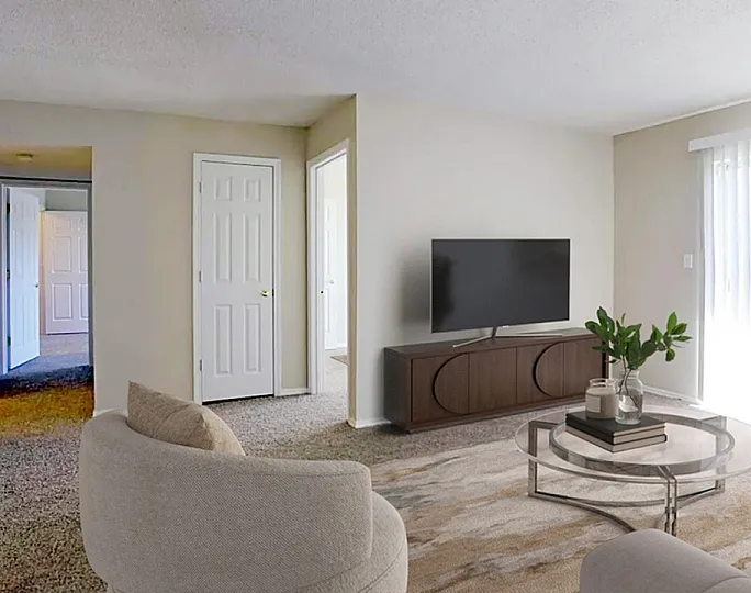cozy apartment living area with tv