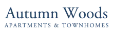 Elegant logo for Autumn Woods Apartments & Townhomes, showcasing a sophisticated and inviting typography.
