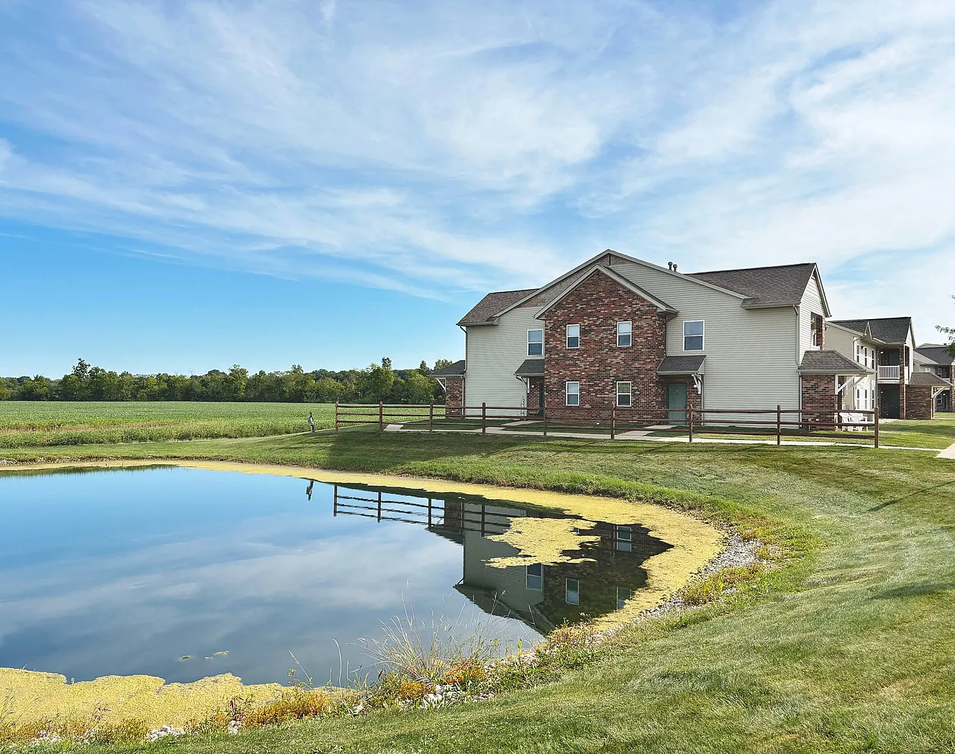 Hidden Ponds - Pond and Building