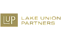 Modern logo for Lake Union Partners featuring elegant gold typography and design.