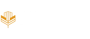 Elegant Hawthorne Townhomes logo with a modern gold emblem and white text.