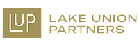 Elegant Lake Union Partners logo in gold and white, embodying sophistication and professionalism.