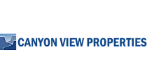 Elegant Canyon View Properties logo with a stylized mountain design, conveying a sense of luxury and tranquility.