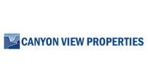 Canyon View Properties logo featuring a stylized mountain landscape in blue tones.