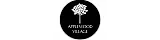 Elegant Applewood Village logo featuring a stylized tree within a sleek black circle.