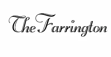 Elegant cursive logo displaying 'The Farrington' in a sophisticated style, ideal for luxury branding.