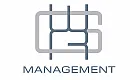 Elegant logo with abstract geometric design and the word 'Management' beneath in sleek typography.