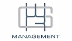Modern logo design with interlocking letters in gray and blue, featuring the word 'Management' below.