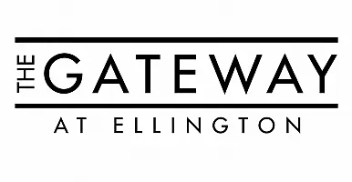 Elegant logo for The Gateway at Ellington, showcasing modern typography and sleek design.