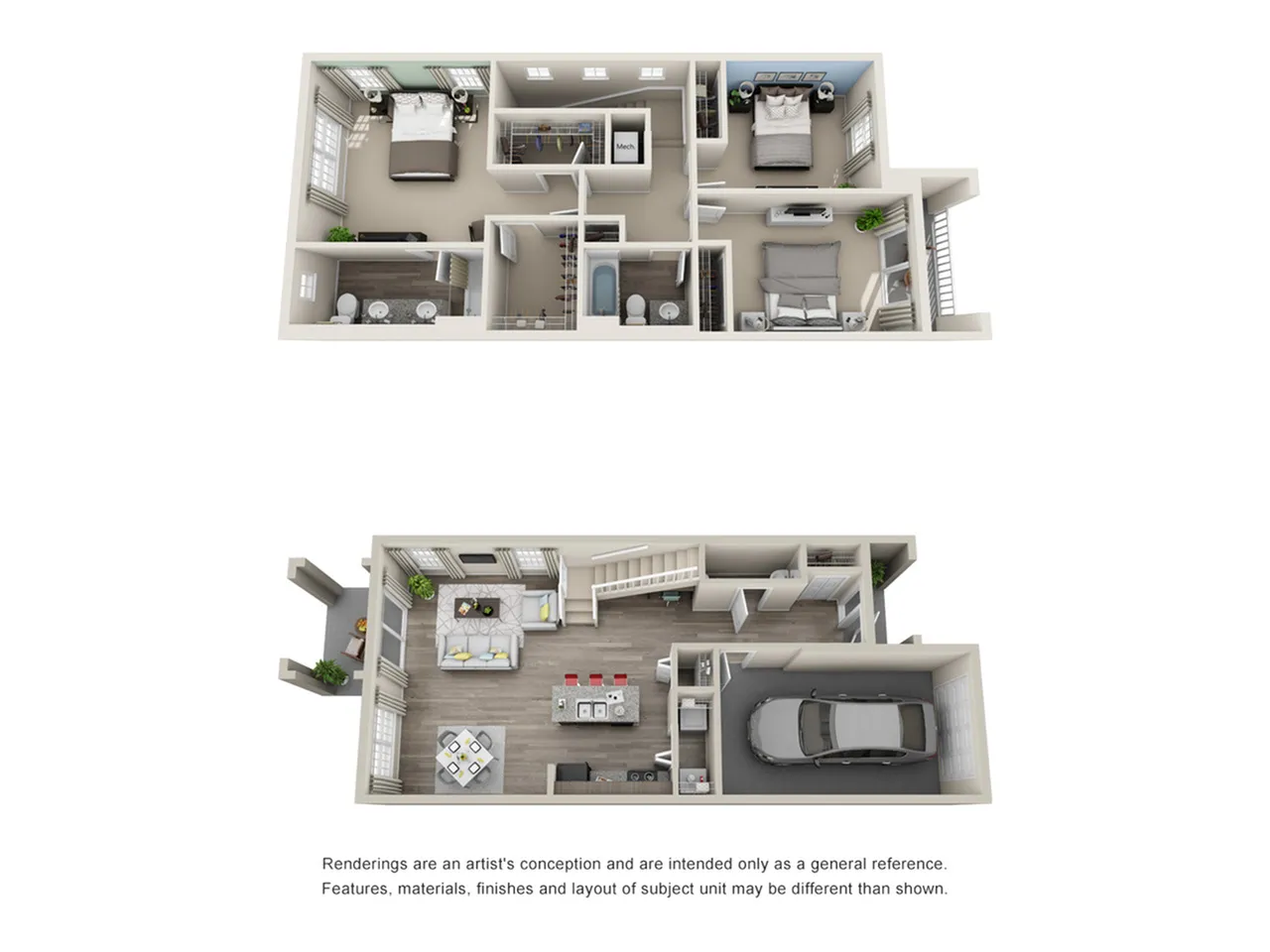 Heron floorplan - 3 bed 2.5 bath