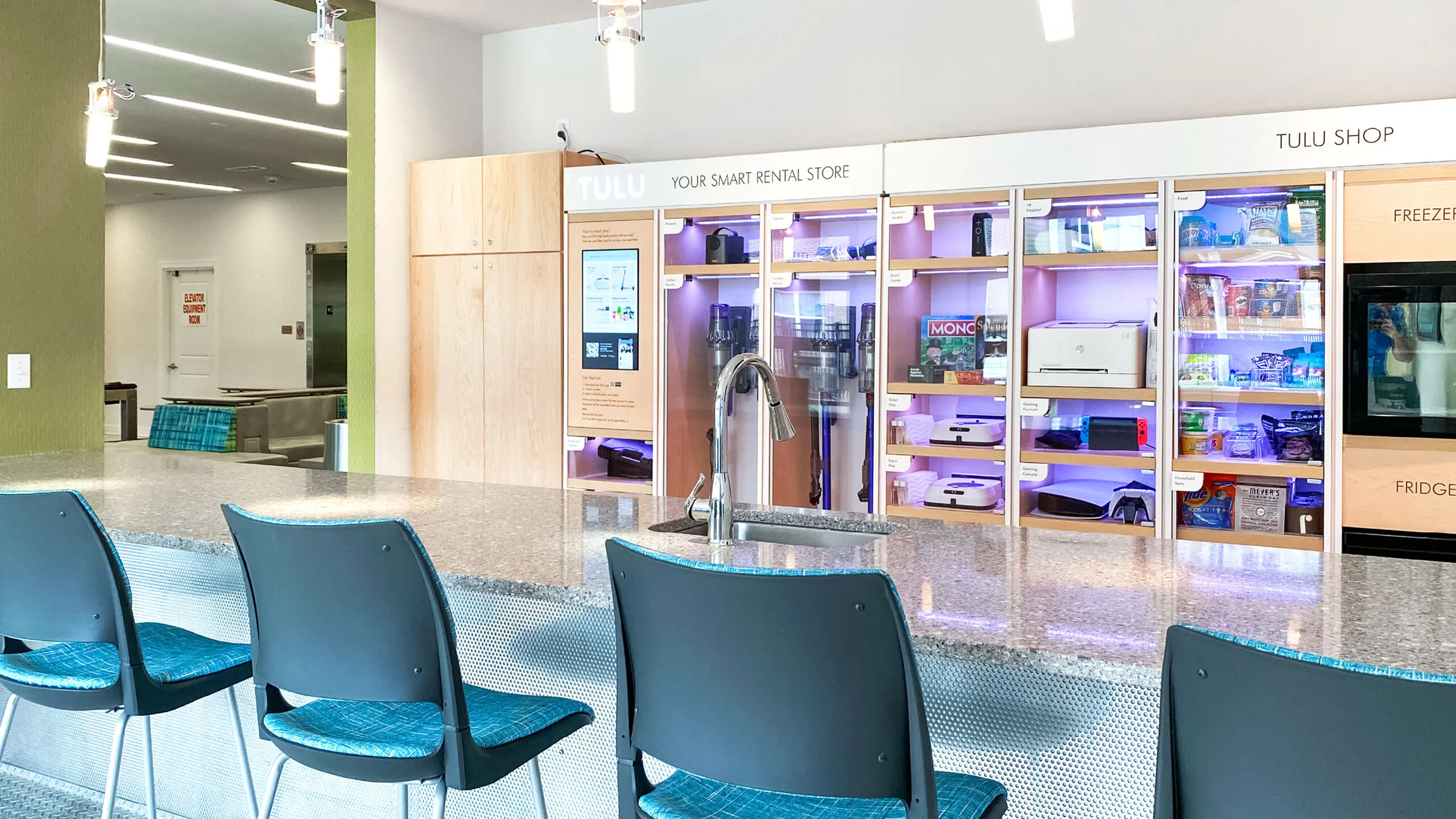 Edge clubhouse with rental counter