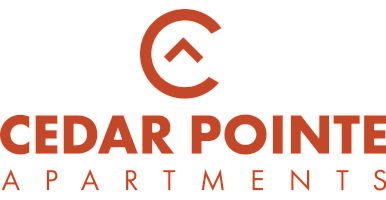 Cedar Pointe Apartments logo featuring a modern, minimalist design with bold lettering and a stylish emblem.