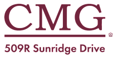 CMG logo with address 509R Sunridge Drive, showcasing a reliable real estate brand.