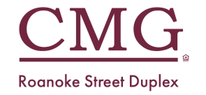 Elegant logo for CMG's Roanoke Street Duplex, highlighting refined urban living.