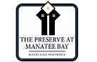 Elegant logo for The Preserve at Manatee Bay, showcasing resort-style apartment living.