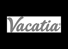 Stylish Vacatia logo in elegant gray typography, representing the brand's commitment to quality vacation experiences.