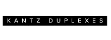 Elegant logo design for Kantz Duplexes with bold initials 'KD' and sleek modern typography.