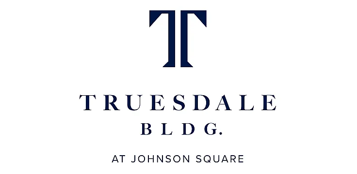 Elegant logo design for Truesdale Building at Johnson Square, featuring a modern and sophisticated style.