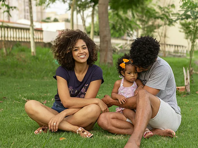 Family Hanging outdoors