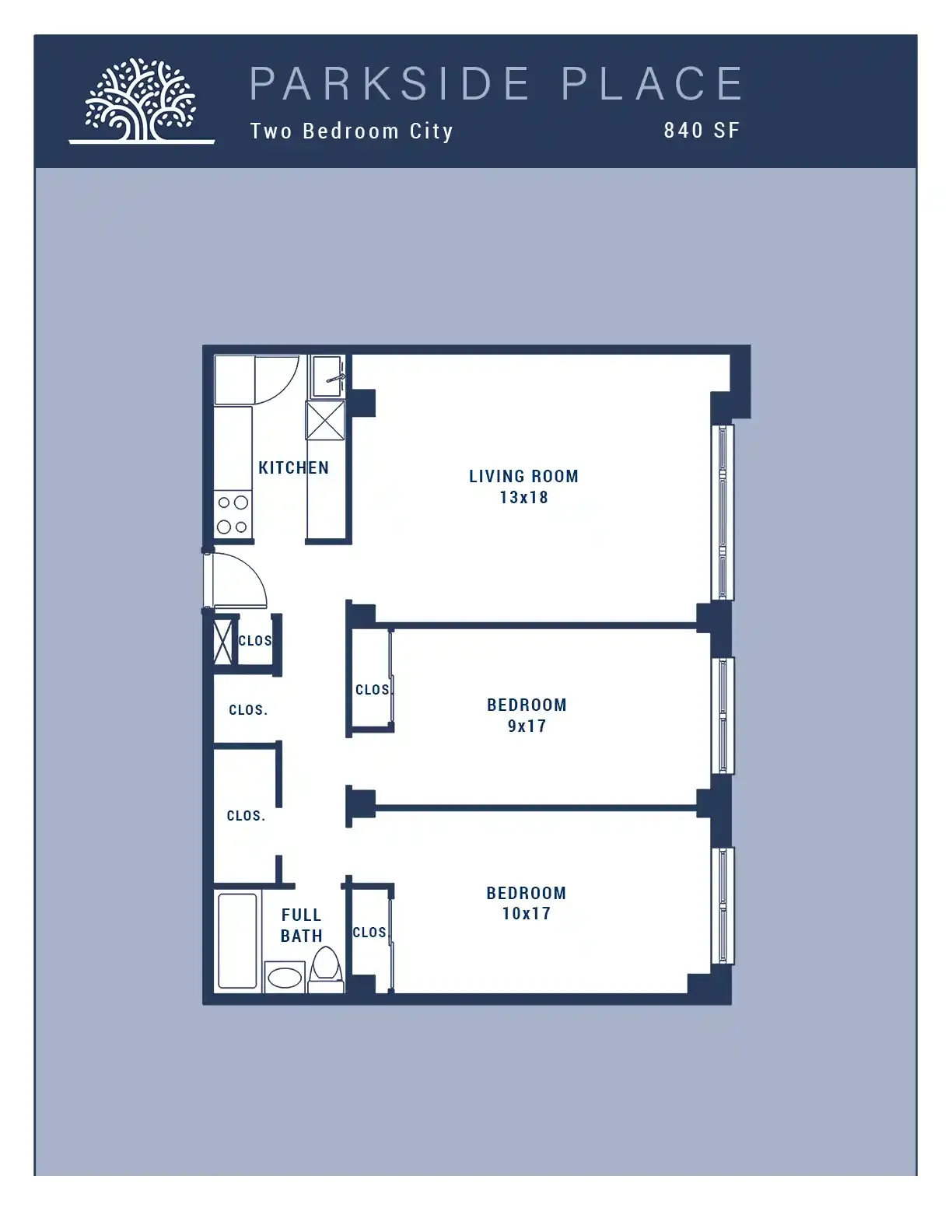 2 Br City Floor Plan Layout