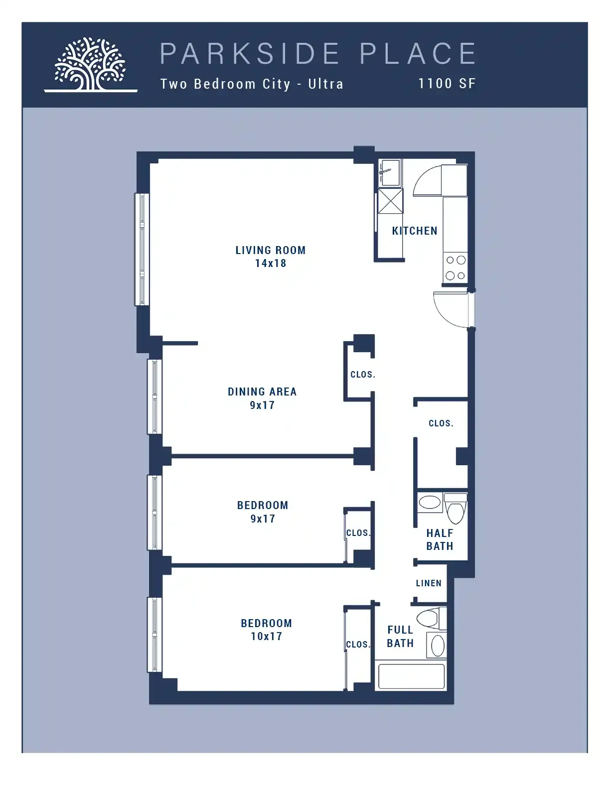 2 Br Ultra City Floor Plan Layout