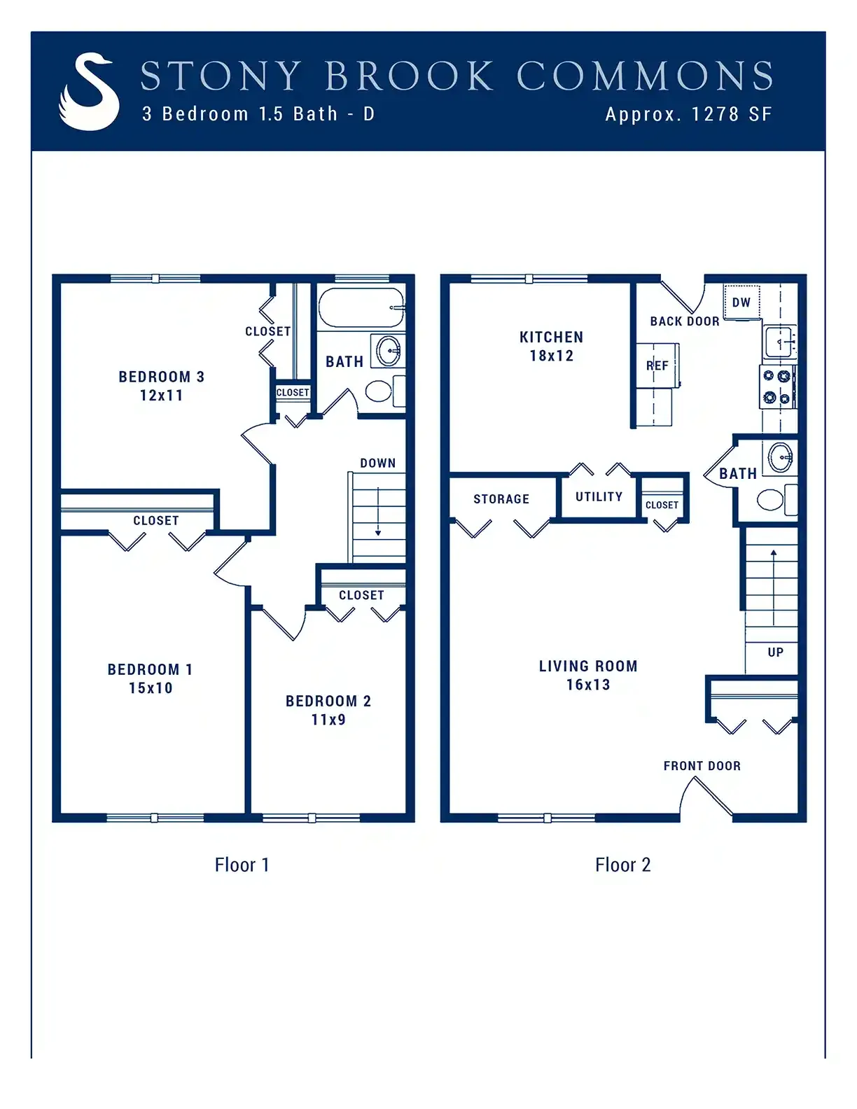 3BR 1.5 Bath D